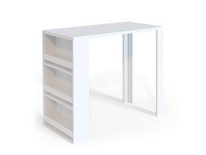 Vicco Bartisch, Weiß, 57 x 117 cm mit offenen Ablagen zur Aufbewahrung von Küchenutensilien