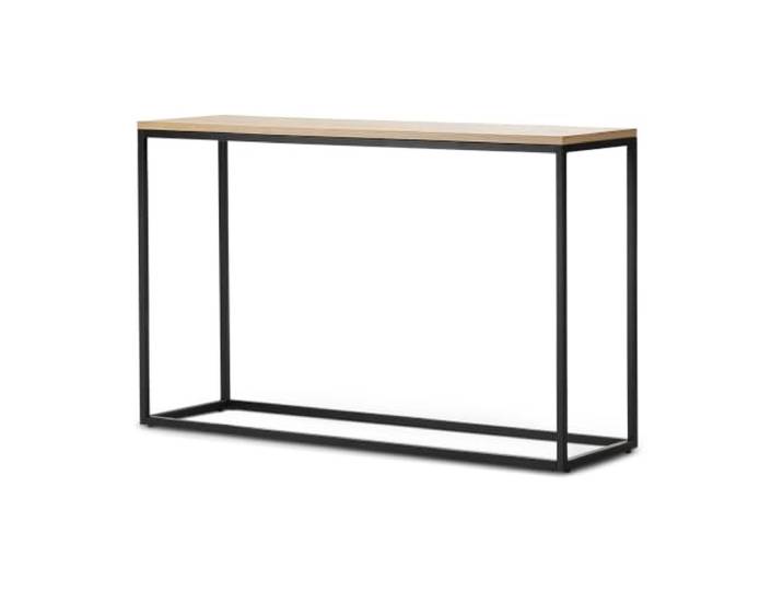 Helloshop26 Konsolentisch, 80 x 100 x 30 cm, Schwarz und Eichenoptik, 03_0008573