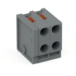 Wago 252-302 2-Leiter-Federleiste,Drücker,PUSH WIRE®,grau 252302  - 100 Stück