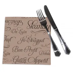 Schachtel mit 600 Papierservietten 40x40 mit verzierter Spitze – Farbe – Eco Nature + Bon Appetit