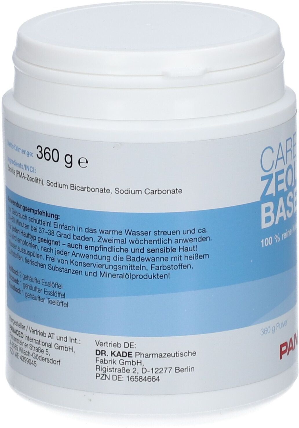 Panaceo Care Zeolith Basenbad Pulver 360 g