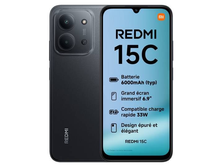 Smartphone Redmi 15C 128 Go Noir XIAOMI