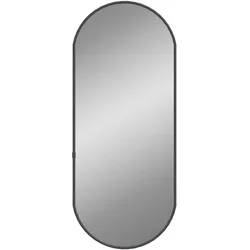 vidaXL Wandspiegel Schwarz 60x25 cm Oval
