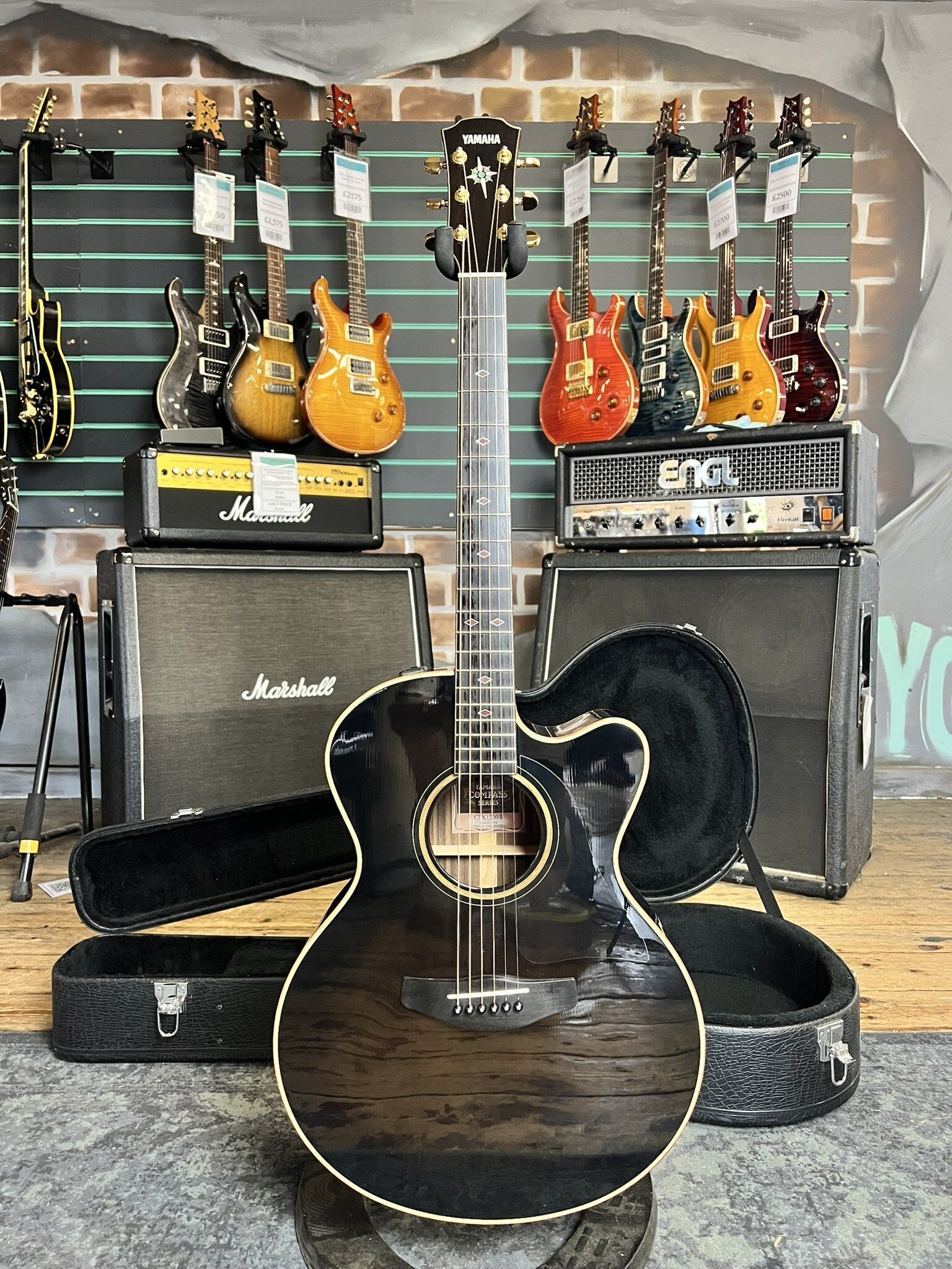 Yamaha CPX1200II Translucent Black 2015 Medium Jumbo Electro-Acoustic   Translucent Black - Refurbished
