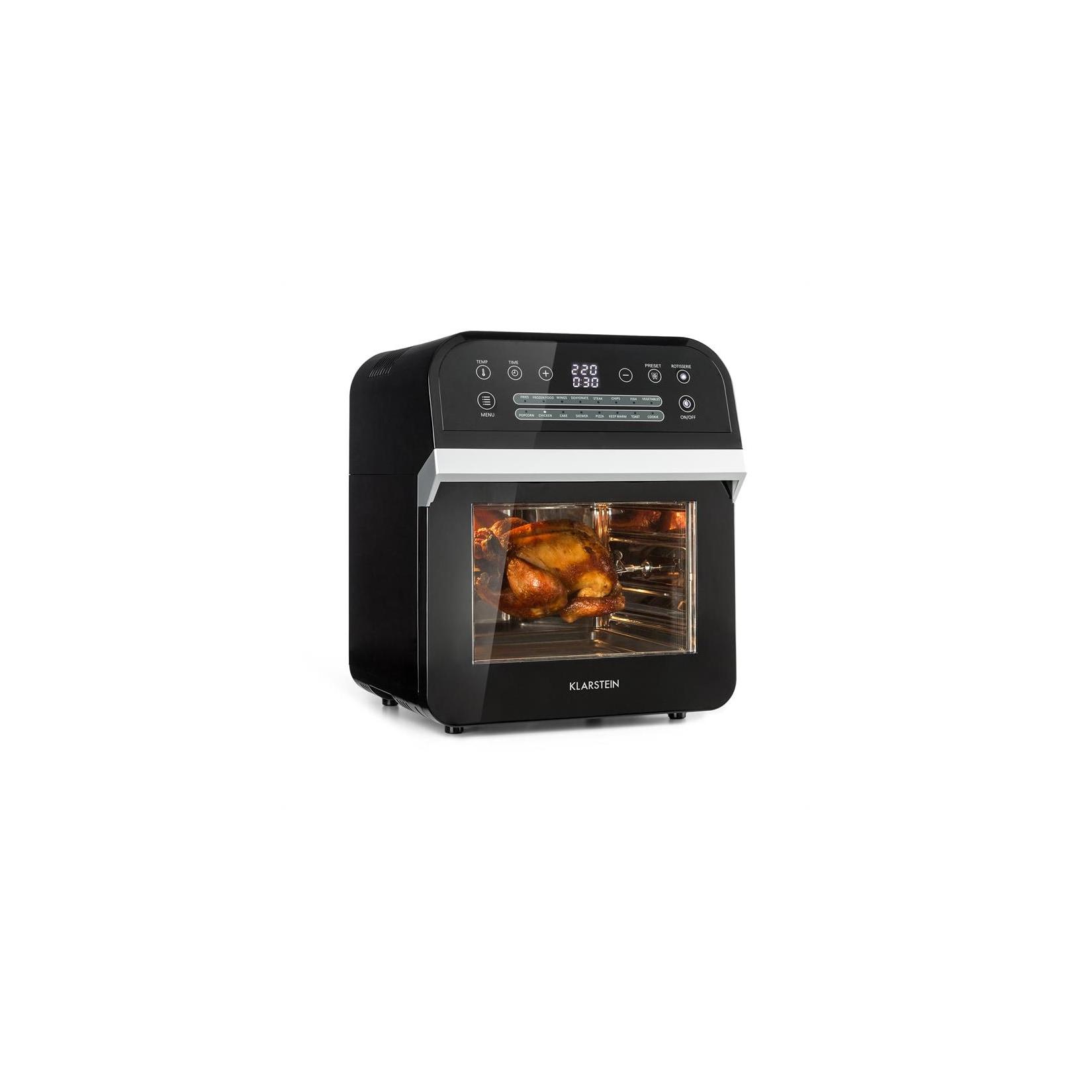 AeroVital Cube Heißluftfritteuse 1600W 12l Timer 16 Programme schwarz Schwarz