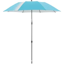 doppler Mittelmastschirm EXPERT 160 Manual Multi, Aluminium Anthrazit / 100 % Polyester 70 g/m2 Hellblau