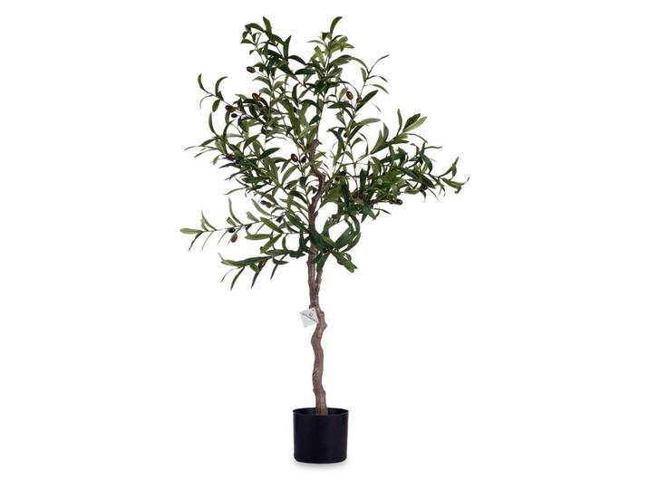 Ibergarden Künstlicher Olivenbaum im Topf 150 cm, Grün, Kunststoff, 150 cm, Dekoration, Blumen & Blumentöpfe, Kunstblumen