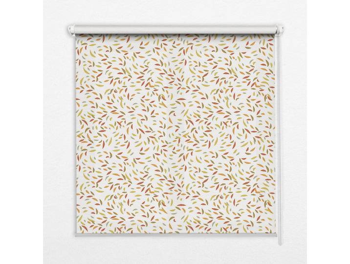 Tulup Innenrollo - Fensterrollo - Rollo - 90x180 cm - fallende Blätter, Orange, Kunststoff, Rechteckig, 90x180x0.5 cm, Heimtextilien, Vorhänge, Rollos