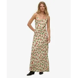 Superdry für Damen. W8012031A Beiges Kleid im Bias-Cut-Schnitt (M), Lässig, Ärmellos / Hosenträger