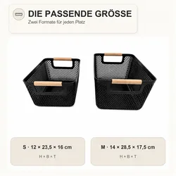 Relaxdays, Aufbewahrungskorb, 6-tlg. Aufbewahrungskorb-Set (28.50 cm)