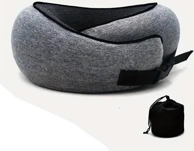Multicon Wholesale Hub Pillow Neck Pillow U Shaped Pillow Travel Car Neck Pillow Airplane Travel Pillow Long Distance Flight Sleeping Artifact dark Black