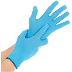 Hygostar, Schutzhandschuhe, Arbeitshandschuh ALLFOOD, L, blau Grösse: 9, flexibler Nylon-Feinstrick, mit Strickbund (9, L)