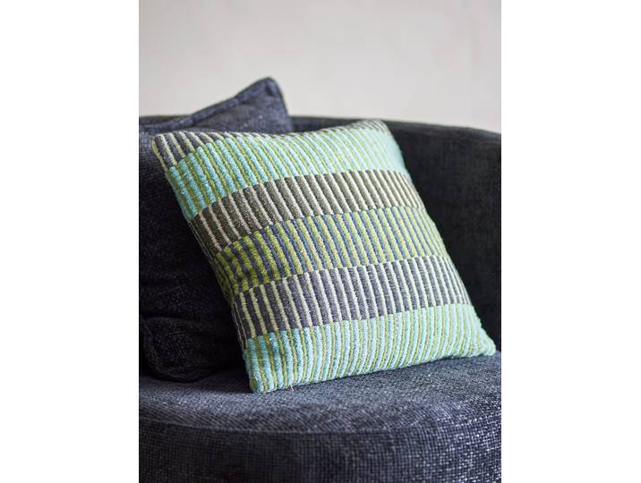Coussin décoratif Isnel Multicolore/Vert/Bleu 45 x 45cm Tissu mélangé