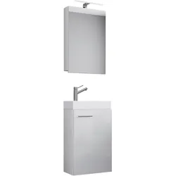 Gästebad Slito 4-tlg. inkl. LED ca. 40 cm Weiß