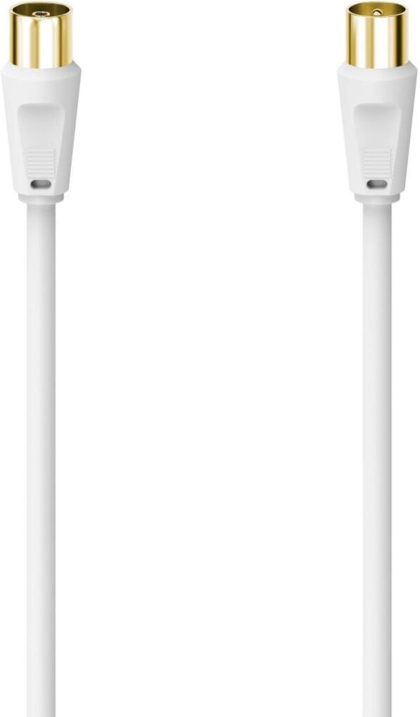 Hama TV-Kabel "Antennen-Kabel Koax-Stecker-Koax-Kupplung vergoldet 3m100dB", weiß, 300cmcm, Kabel, TV-Kabel