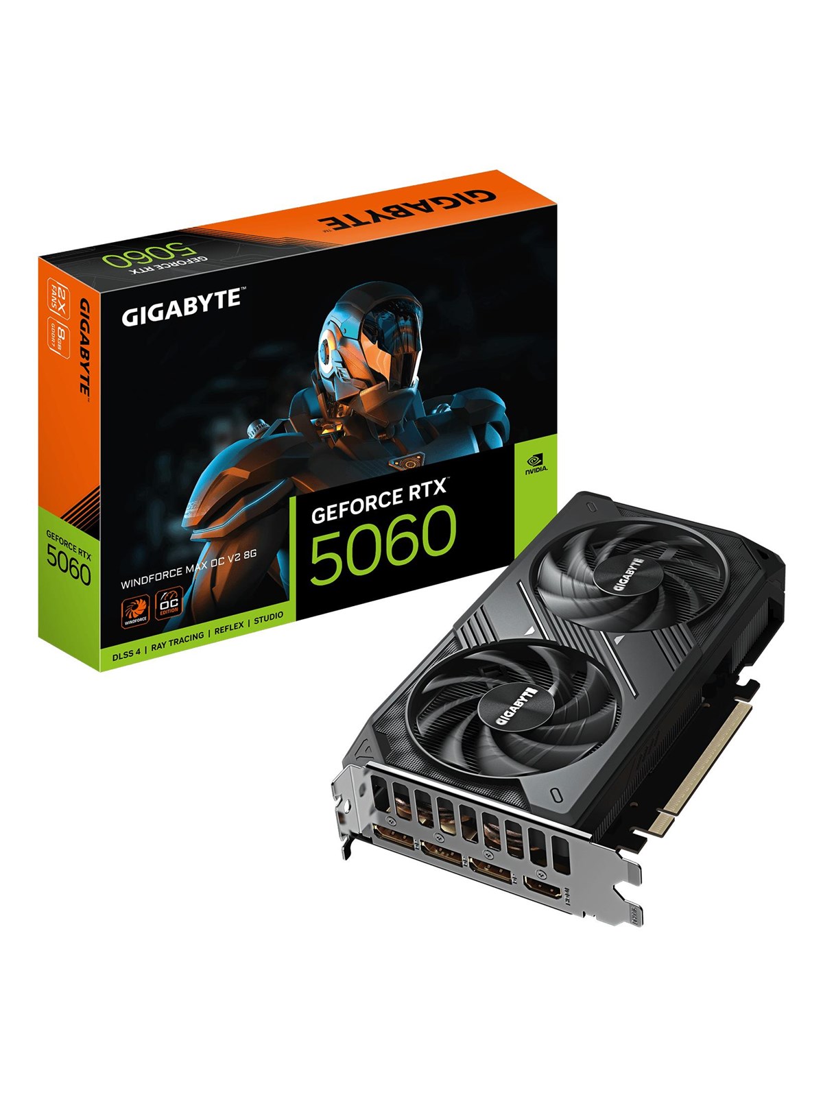 GIGABYTE GeForce RTX 5060 WindForce MAX OC V2 - 8GB GDDR7 RAM - Grafikkarte