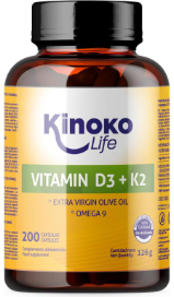 Kinoko Life  Vitamin D3-K2 With Omega 9 200 Capsules