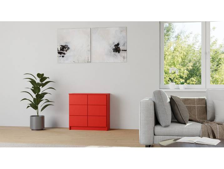 Stylishes Sideboard MDF Lackiert Verkehrs­rot