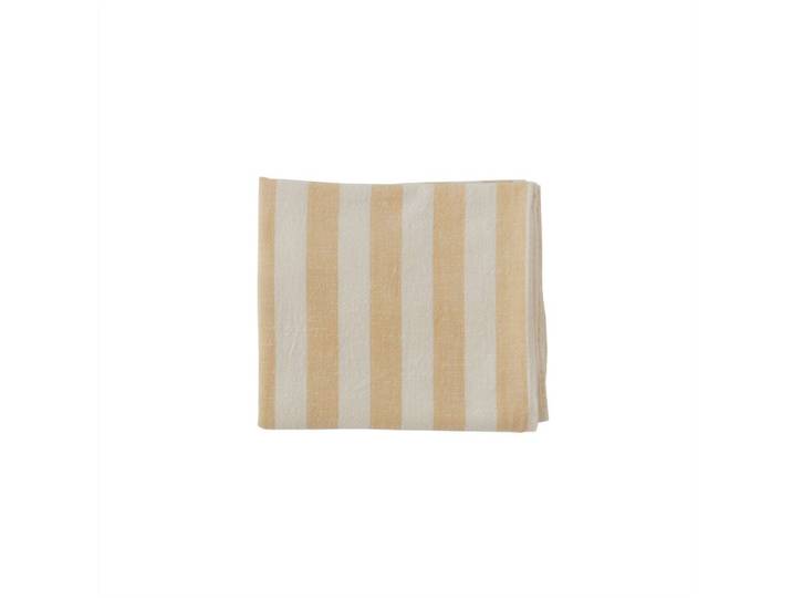 Nappe rayée jaune en coton organique H260x140cm