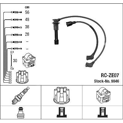 Ngk Zündleitungssatz [Hersteller-Nr. 9846] für Mazda