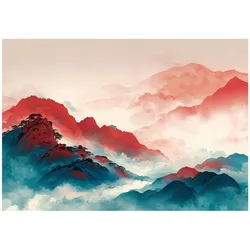 FOTOTAPETE Gebirge Natur Orange 250x175 cm