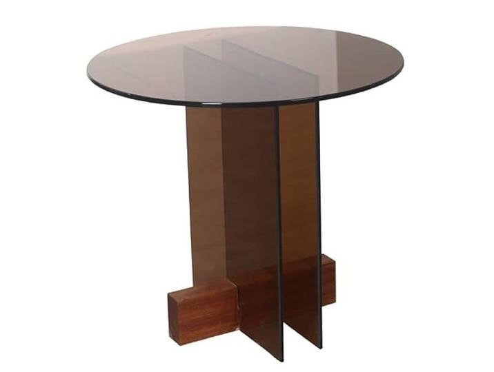 YCCHAH Sofatisch Moderner Kleiner Teetisch aus gehärtetem Glas for Zuhause, kleine Wohnung, Beistelltisch, Wohnzimmer, Büro Wohnzimmer-Beistelltisch