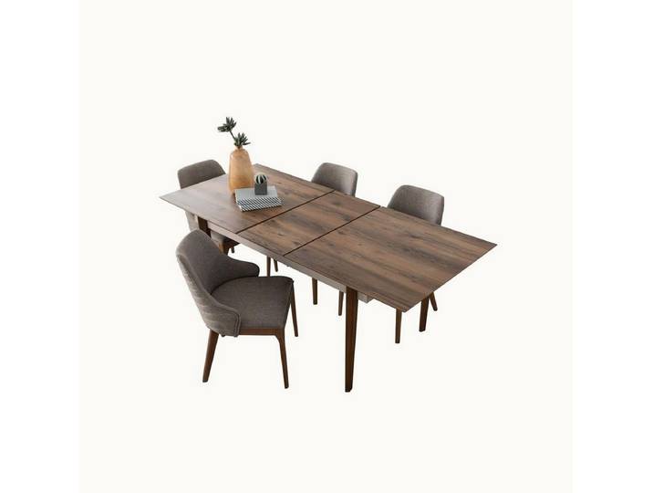 JVmoebel Esstisch Design Esstisch aus Holz in Braun mit ausziehbarem Design (Packung, 1-St., 1x nur Esstisch ohne Stühle), Made in Europa