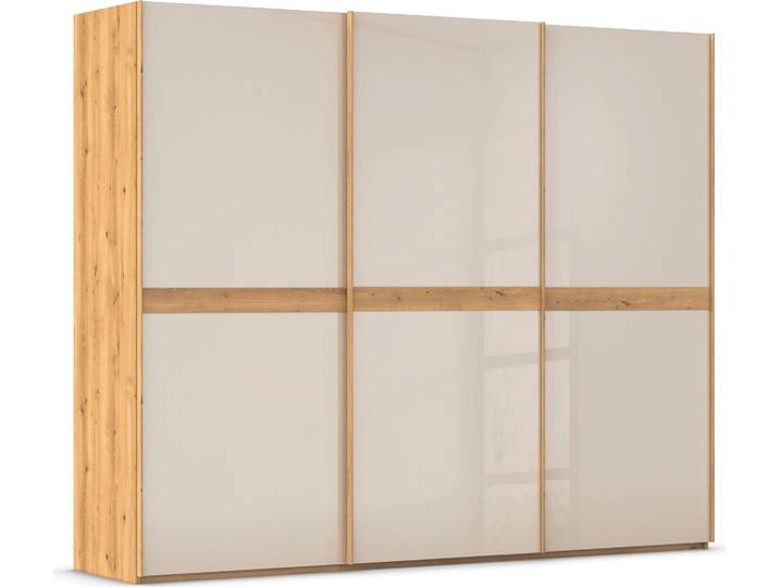 rauch Kleiderschrank Schrank Garderobe Schlafzimmerschrank SCALE-LINE edle Optik mit Bauchbinde in Korpusfarbe mit Glasfront MADE IN GERMANY