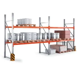 Palettenregal 5500x2700x800 mm, 3 Ebenen, Grundregal