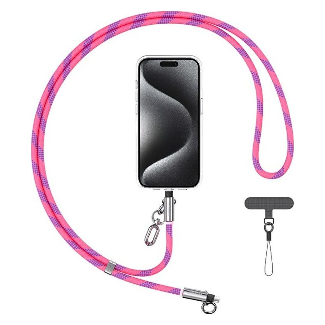 Usams Smycz do telefonu z kablem do ładowania SJ746 30W USB-C do Lightning 1.2m różowy (1.20 m, 30 W) (SJ746GS05)