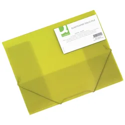 Gummizugmappe, A4, transparent gelb Q-CONNECT KF15449