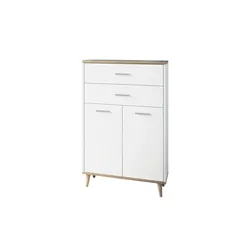 Highboard   , weiß , Maße (cm): B: 60 H: 97