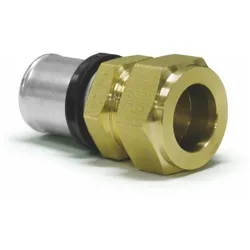 Sanpro Pressfitting Übergang Kupferrohr - Klemmverschraubung, Größe 20x2 - Abgang 18 mm