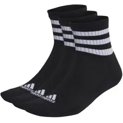 adidas 3-Stripes Cushioned Mid-Cut Socken 3er Pack - schwarz - 28