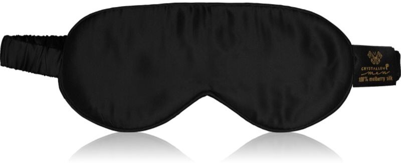Crystallove Silk Eye Mask Masque de nuit Black 1 pcs