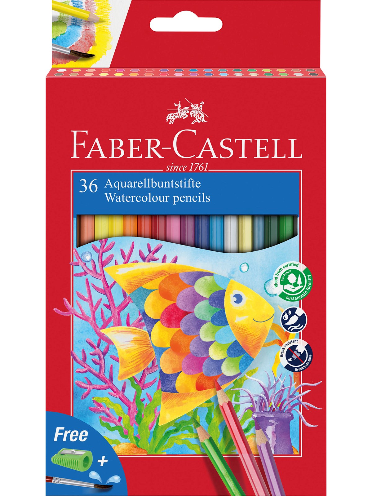 Faber-Castell Buntstift Kinder Aquarell 36erKartonetui