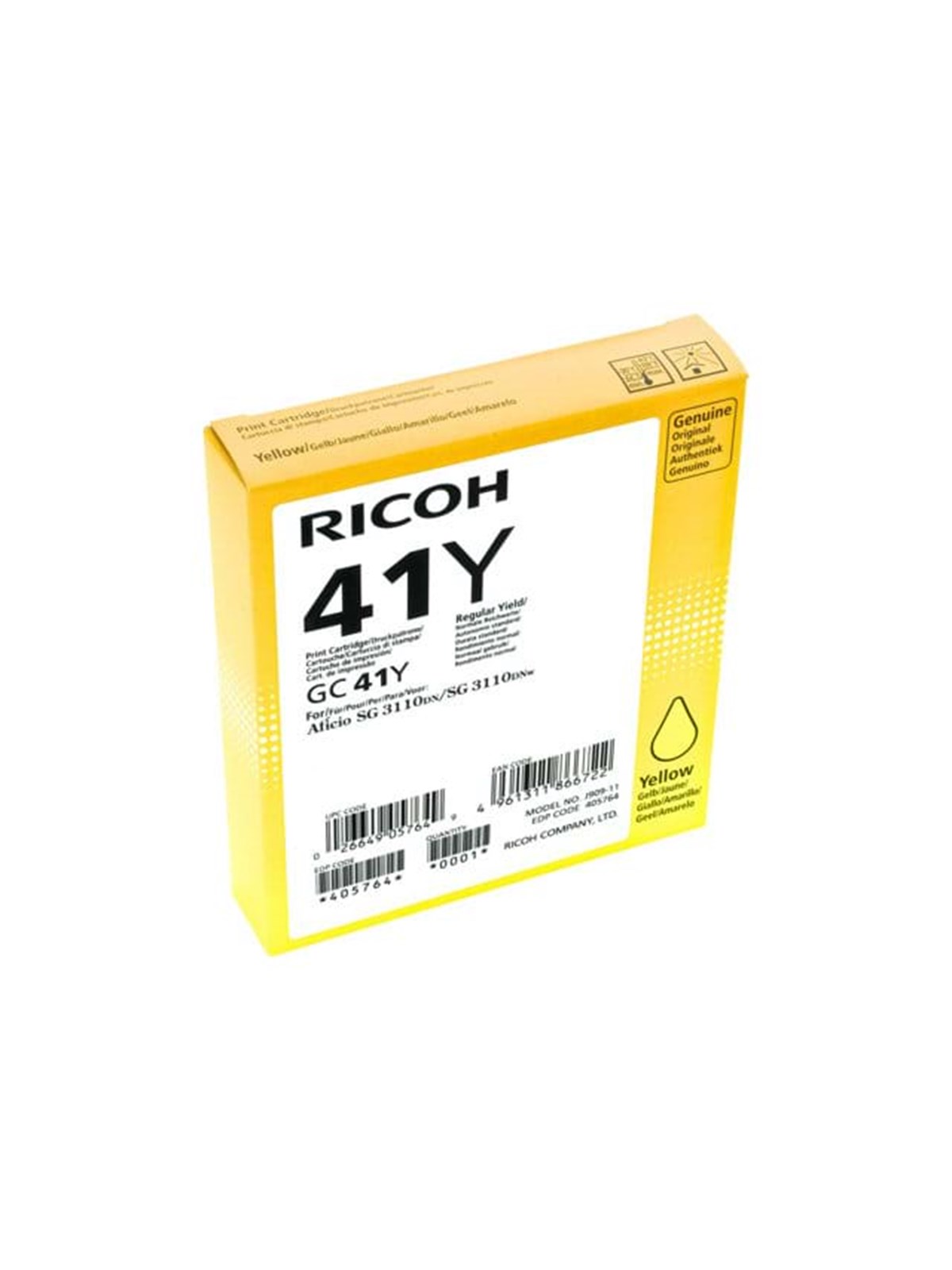Ricoh blækpatron - Tintenpatrone Gelb
