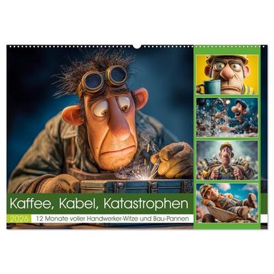 Kaffee, Kabel, Katastrophen (Wandkalender 2026 DIN A2 quer), CALVENDO Monatskalender