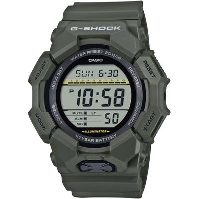 Chronograph CASIO G-SHOCK, grün (olivgrün, schwarz, grau), Armbanduhren, Herren, olivgrün, Chronograph, Quarzuhr, Armbanduhr,Herrenuhr, digital, autom. Kalender, Resinarmband