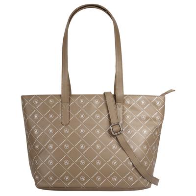 Shopper BRUNO BANANI "BRUNO BANANI Damen echt Leder", Damen, Gr. B/H/T: 41cm x 25cm x 15cm onesize, grau (taupe), Leder, Taschen Shopper, echt Leder
