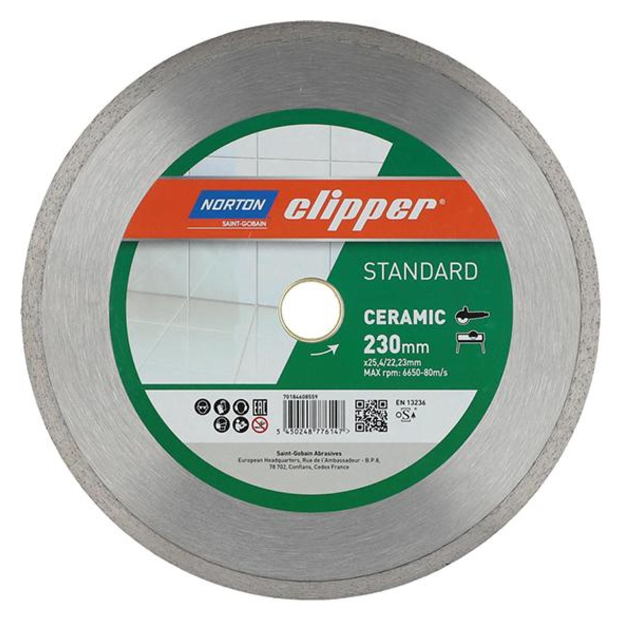 Norton Clipper Diamantscheibe Standard Ceramic Ø230x25,4 mm (70184608559)