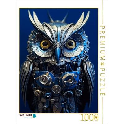 CALVENDO Puzzle Eule - Cyborg Tier in Verbindung mit Steampunk | 1000 Teile Lege-Größe 64x48cm Foto-Puzzle für glückliche Stunden