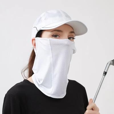 Uplifted Trends Cooling UV Protection Face Mask And Breathable Golf Neck Gaiter white