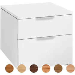 Hasena »Twia« Nachttisch MDF Weiss deckend, lackiert / Nussbaum, geölt
