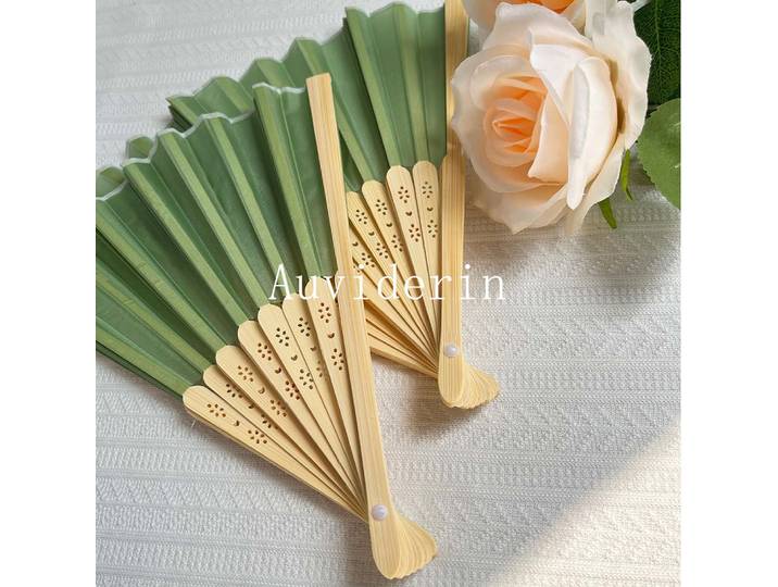 50 éventails pliants en bambou personnalisés de qualité supérieure, avec logo personnalisé, pour mariage, fête, promotion, cadeau