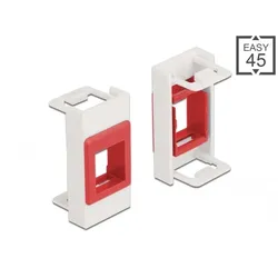 DELOCK Easy 45 Modul Keystone Halterung 22,5 x 45mm weiß/ rot