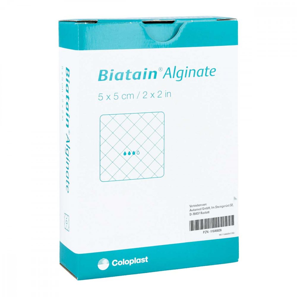Coloplast GmbH Biatain Alginate Kompressen 5x5 cm 01406388