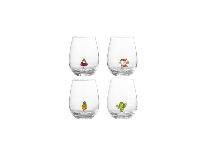 Verres à boire (Lot de 4) en verre transparent Misa
