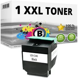 Druckfuxx, Toner, 1x XL Toner für LEXMARK CX543DN X544DN X544DTN X544DE X544N Black C540H1KG