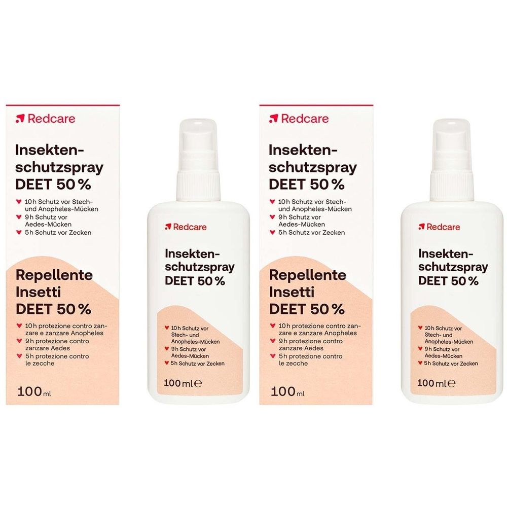 Redcare Insektenschutzspray Deet 50% 100 ml x2 2x100 Spray
